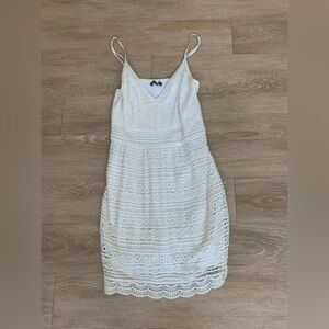 Abercrombie & Fitch Elegant White Lace Mini Dress Size M